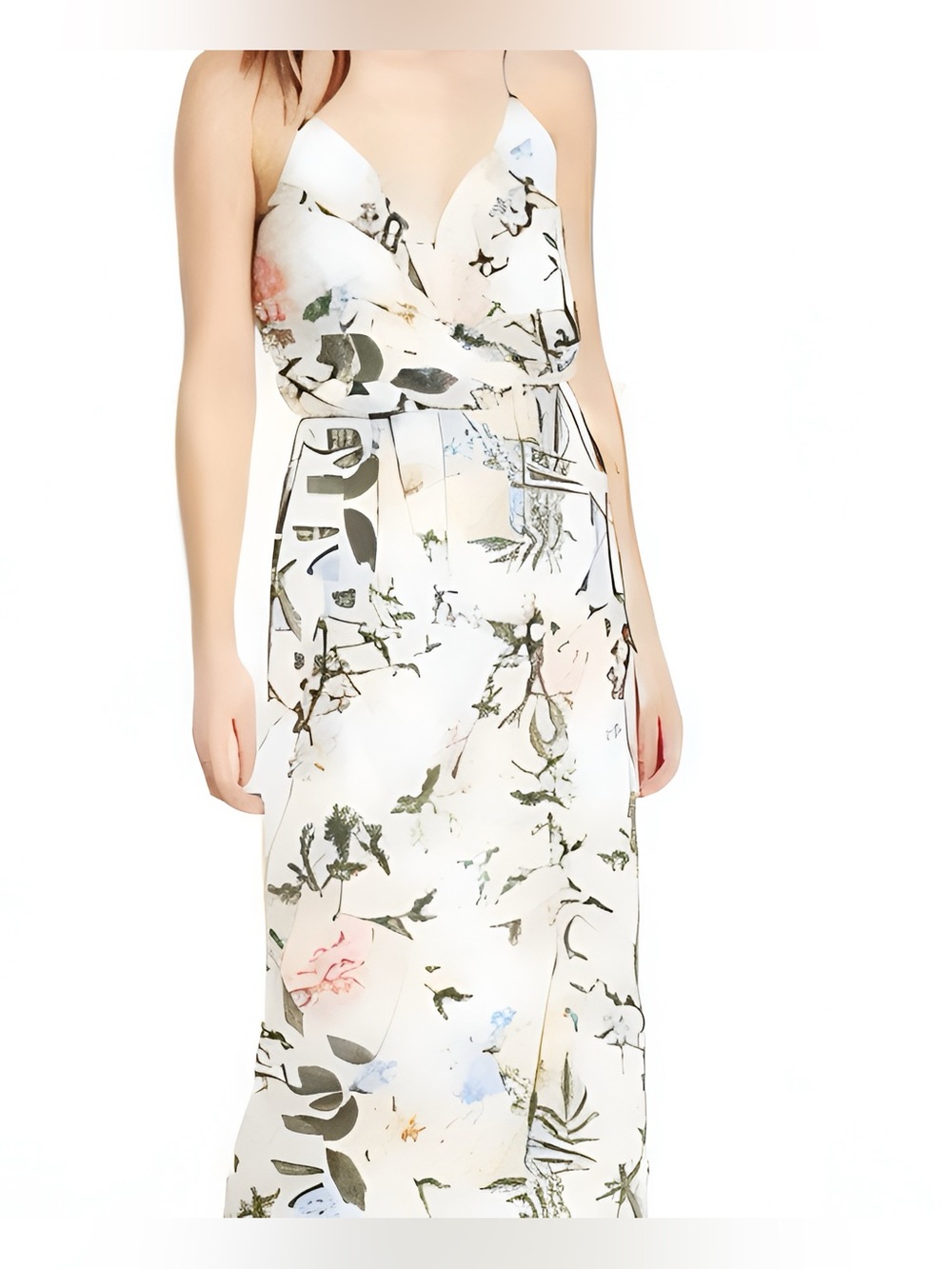 Everly Floral Maxi Dress Pastel Blooms Large